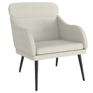 vidaXL Fauteuil Crème 63x76x80 cm Velours