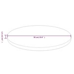 vidaXL Dessus de table rond Marron foncé Ø50x1 5cm Chêne massif traité