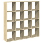 vidaXL Bibliothèque chêne sonoma 137 5x29x137 5 cm bois d'ingénierie