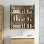 vidaXL Armoire Miroir de Salle de Bain Chêne artisan 60 x 14 5 x 70 cm