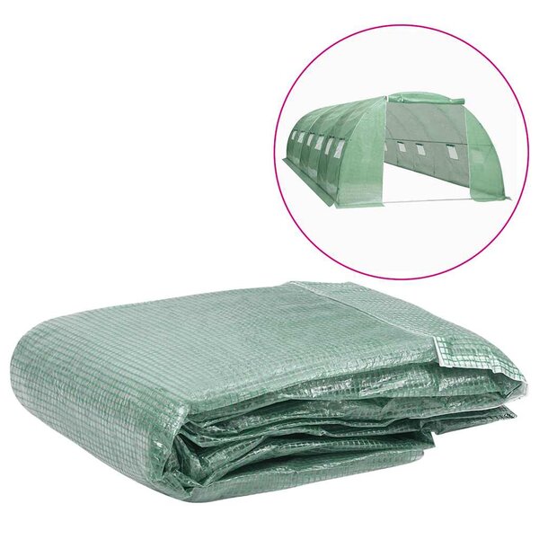 vidaXL Couverture de remplacement de serre (24 m²) 400x600x200 cm Vert