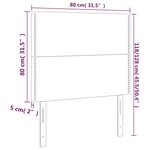 vidaXL Tête de lit à LED Marron foncé 80x5x118/128 cm Tissu