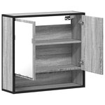 vidaXL Armoire à miroir de salle de bain sonoma gris bois d’ingénierie