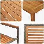 vidaXL Ensemble de salle à manger pour jardin 7 Pièces Gris Poly rotin