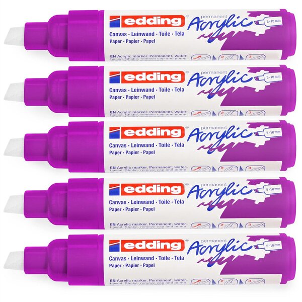 Marqueur acrylique large 5000 baie 5-10 mm x 5 EDDING