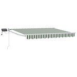 vidaXL Store rétractable manuel avec LEDs Vert et blanc 3 x 2 5 m