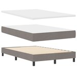 vidaXL Lit Box Spring avec Matelas Taupe 120x190 cm Tissu