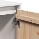 vidaXL Meuble TV Blanc 74x35x44 cm Bois de pin massif