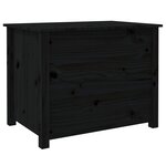 vidaXL Table basse Noir 71x49x55 cm Bois massif de pin