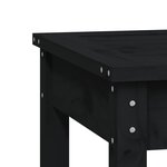 vidaXL Banc de jardin à 2 places noir 203 5x44x45cm bois massif de pin