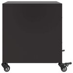 vidaXL Tables de chevet 2 Pièces noir 36x39x43 5 cm acier