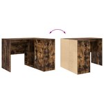 vidaXL Bureau d'angle en chêne fumé 102x88x75 cm en bois d'ingénierie