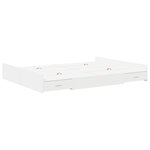 vidaXL Cadre de lit avec rangement avec tête de lit Blanc 140 x 190 cm