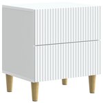 vidaXL Cabinet de chevet avec tiroir 2 Pièces Blanc 43 x 34 5 x 48 cm