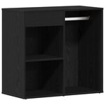 Ensemble de table de maquillage vidaXL avec LED en chêne noir en bois d'ingénierie