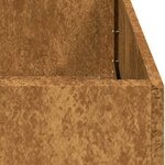 vidaXL Jardinière rouillé 100x100x80 cm acier inoxydable
