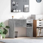 vidaXL Bureau Gris béton 90 x 49.5 x 75 cm Bois d'ingénierie