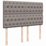 vidaXL Sommier à lattes de lit avec matelas Taupe 140x200 cm Tissu