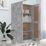 vidaXL Bibliothèque Gris béton 82 5x30 5x150 cm Bois d’ingénierie
