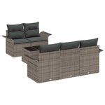 vidaXL Ensemble de canapé de jardin Manuel 6 Pièces Gris 55 x 55 x 37 cm