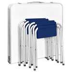 vidaXL Ensemble de table pliable de camping et 4 tabourets 120x60 cm