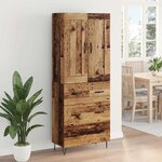 vidaXL Haut Armoire Bois Ancien 69 5 x 34 x 180 cm Bois d'ingénierie