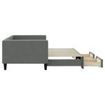 vidaXL Lit de jour avec gigogne et tiroirs sans matelas 90x200 cm