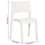 vidaXL Chaises de jardin lot de 2 Blanc Polypropylène