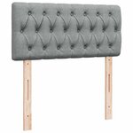vidaXL Sommier à lattes de lit et matelas Gris clair 90x190 cm Tissu