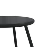 vidaXL Tables basses de jardin 2Pièces rondes noir acier enduit de poudre