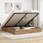 vidaXL Cadre de lit ottoman Chêne artisan 193 x 120 x 25 cm