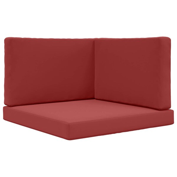 vidaXL Coussin de canapé d'extérieur 3 Pièces Bordeaux Polyester