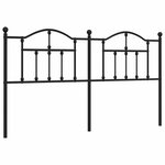 vidaXL Tête de lit de remplacement métal noir 160 cm