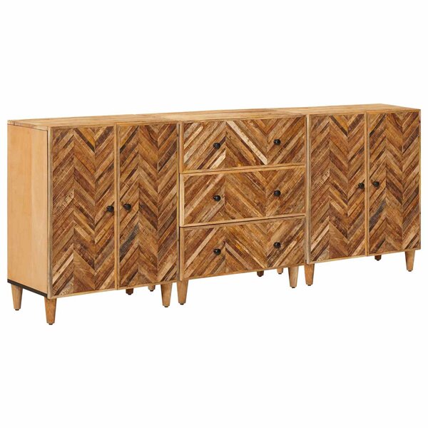vidaXL Armoires de rangement 3 Pièces Marron 60 x 33 5 x 75 cm