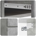 vidaXL Cabinet de chevet mural 2 Pièces Gris béton 34 5 x 33 x 40 cm