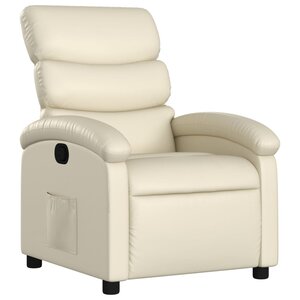 vidaXL Fauteuil inclinable en similicuir crème