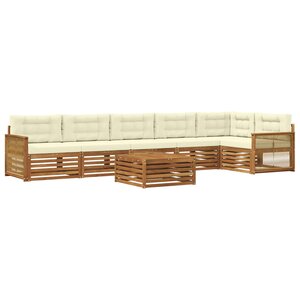 vidaXL Ensemble de canapés d'extérieur 7 pc Naturel et Crème