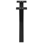vidaXL Pieds de table basse en forme de X  2 pièces  noir  60 x (30-31) cm  acier