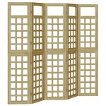 vidaXL Écran d'intimité extérieur Pliant 5 Pièces Marron 200 x 180 cm
