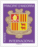 Timbre - Andorre - Blason International - International