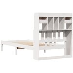vidaXL Lit bibliothèque sans matelas blanc 90x200cm bois de pin massif