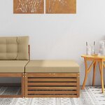 vidaXL Pouf d'Extérieur Bois d'Acacia Massif Naturel