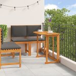 Ensemble de salle à manger de jardin 4 pièces avec coussins en bois d'acacia