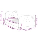 vidaXL Cadre de lit pour enfants avec tête de lit Rose 80 x 200 cm