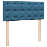 vidaXL Sommier à lattes de lit et matelas Bleu foncé 120x200cm Velours