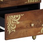vidaXL Cabinet de chevet 40x33x46 cm en bois massif de manguier