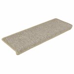 vidaXL Tapis d'escalier autocollants aspect sisal 15 Pièces 65x21x4 cm