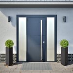 vidaXL Jardinières 2 Pièces noir triangulaire 30x26x75 cm acier