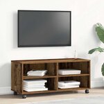 vidaXL Meuble TV Marron 90 x 35 x 35 cm Bois d'ingénierie