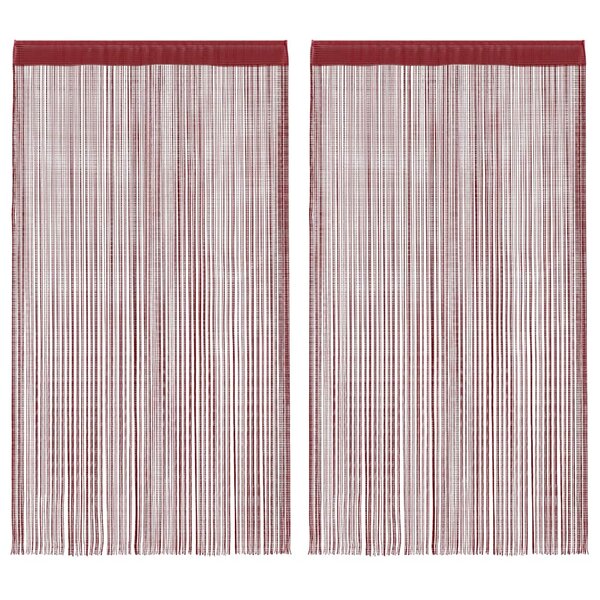 vidaXL Rideau en fils 2 Pièces 100 x 250 cm Bordeaux